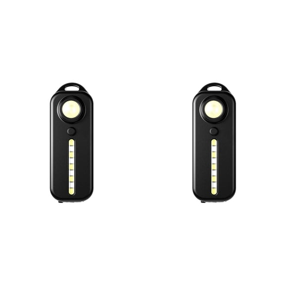 2X Outdoor Flashlight Pen Clip Safety Warning Light Rechargeable Flashlight Multi-Function Shoulder Strap Light A
