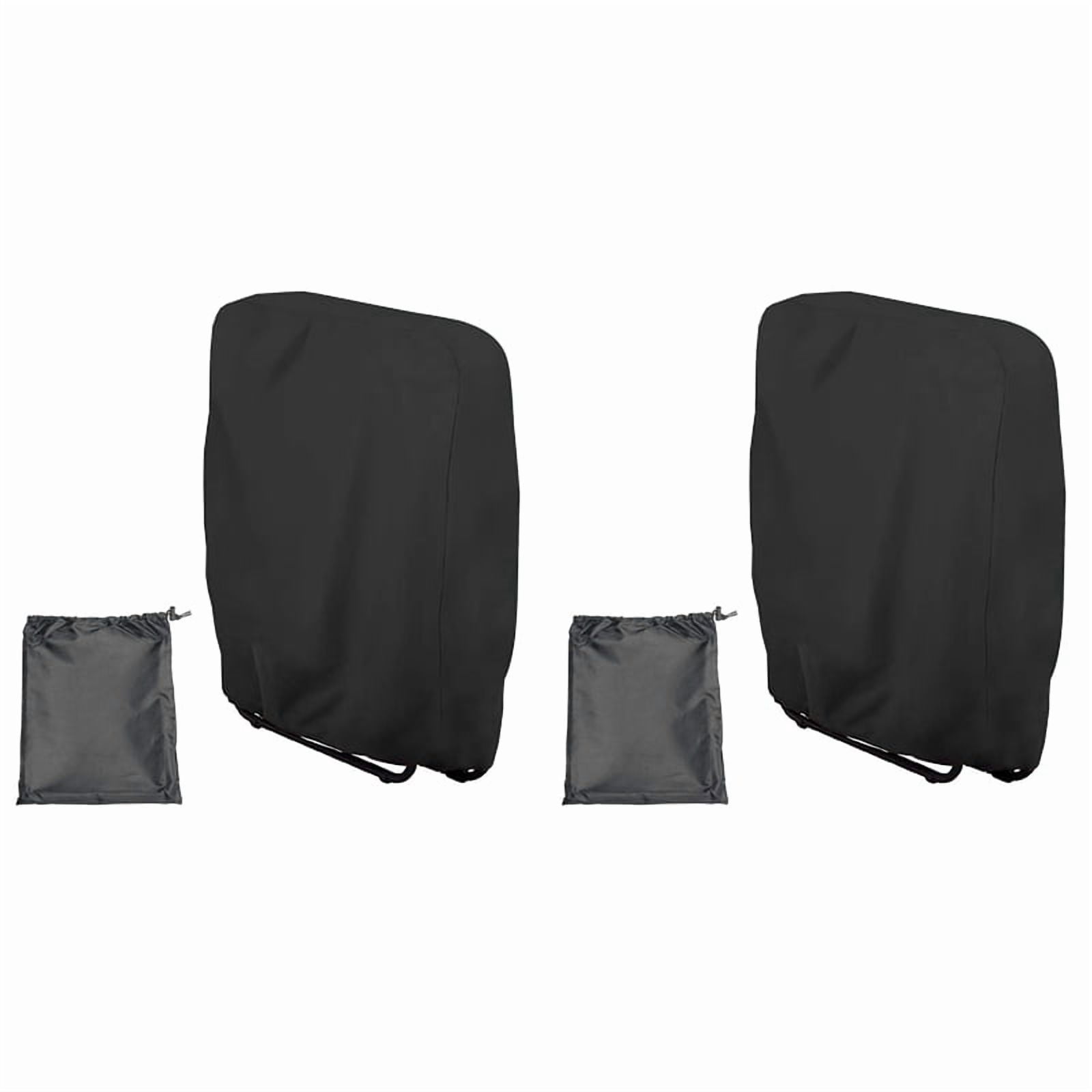 2X Outdoor Folding  Chair Cover Waterproof Dustproof Lawn Patio Furniture Covers 32.3 X 36.6Inch Black