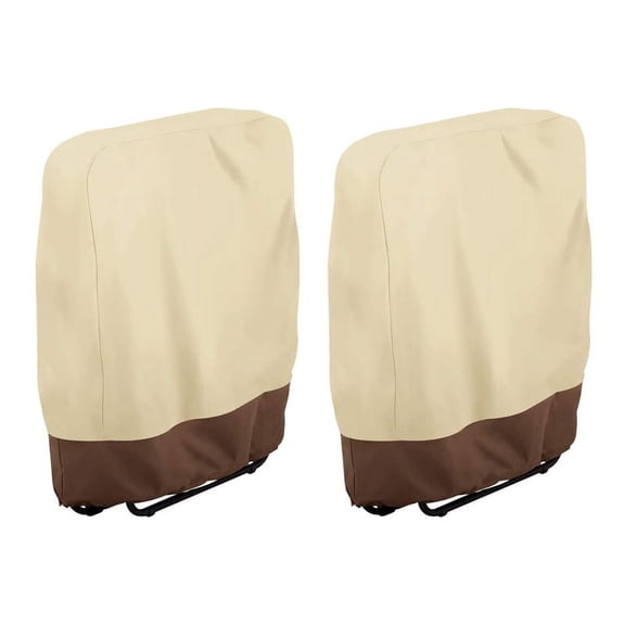 2X Outdoor Folding Deck Chair Cover Waterproof Balcony Outdoor Folding Deck Chair Garden Sunbathing Deck Chair Cover