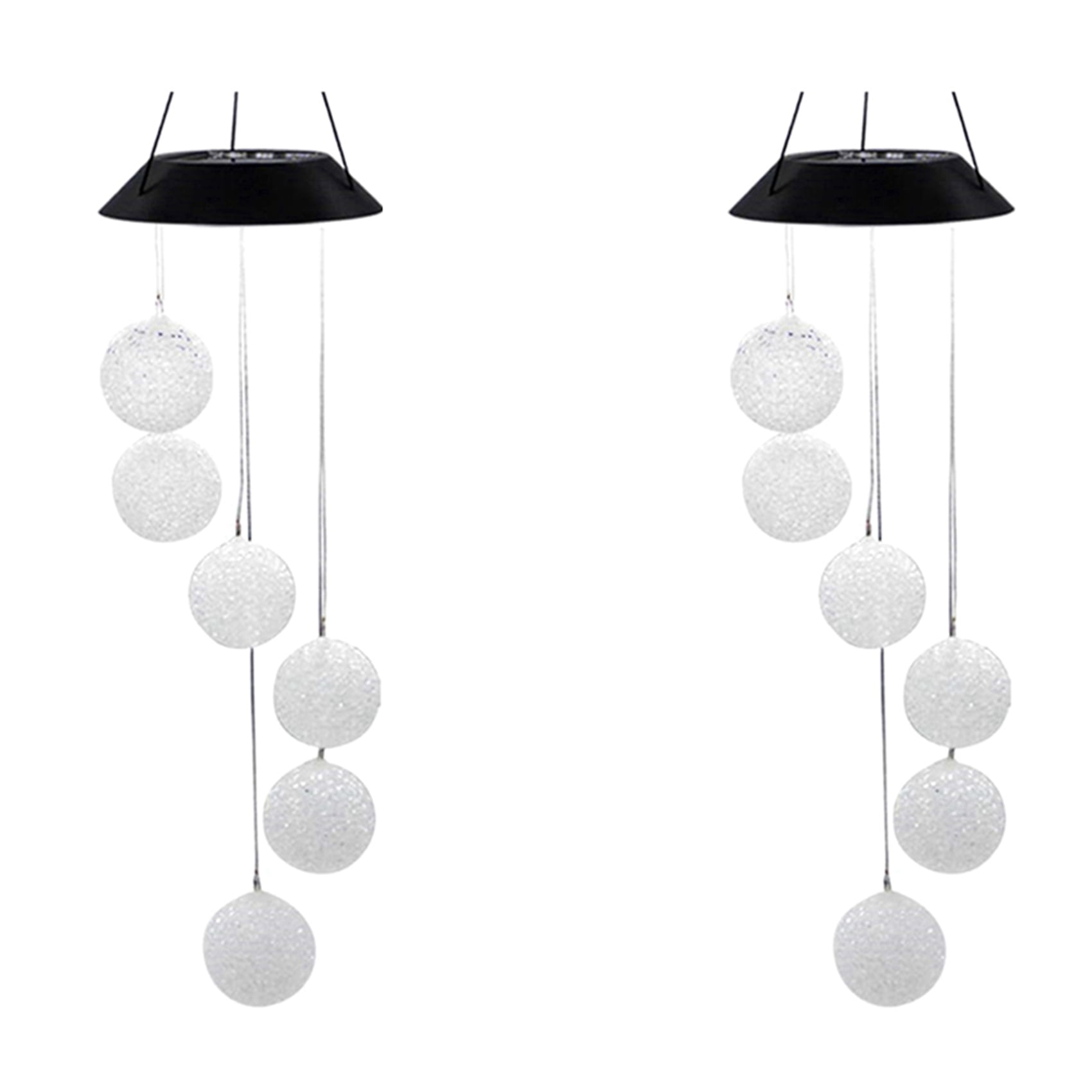 2X Outdoor Solar-Powered Hanging Wind Chime, Windchimes Outdoor Yard Garden Decor Best Gifts for Mom