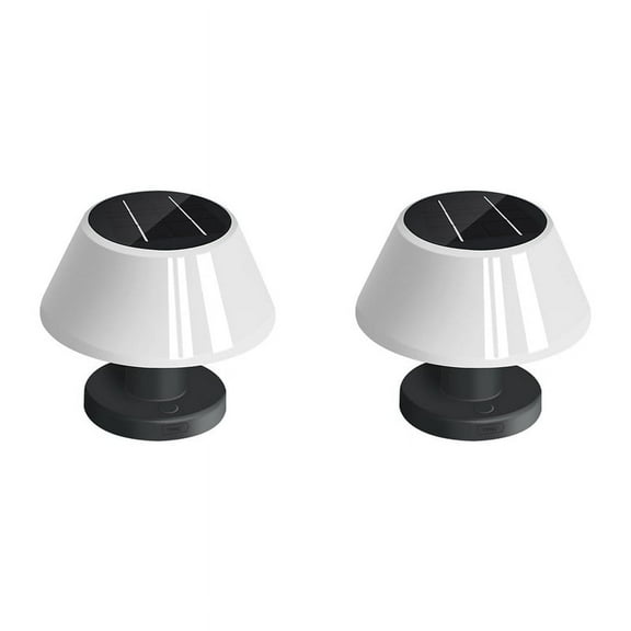 2X Outdoor Solar Table Lamp Waterproof Garden Indoor Desk Solar Read Lamp Dimmable Cordless Night Light