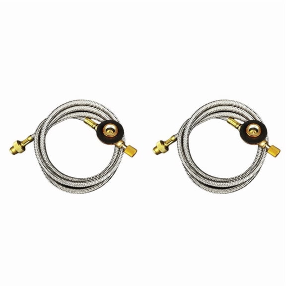 2X Outdoor Stove Extension Pipe Gas Stove Pipe Joint Adjuster Suitable for Outdoor Camping Tank Cylinder Head 100cm