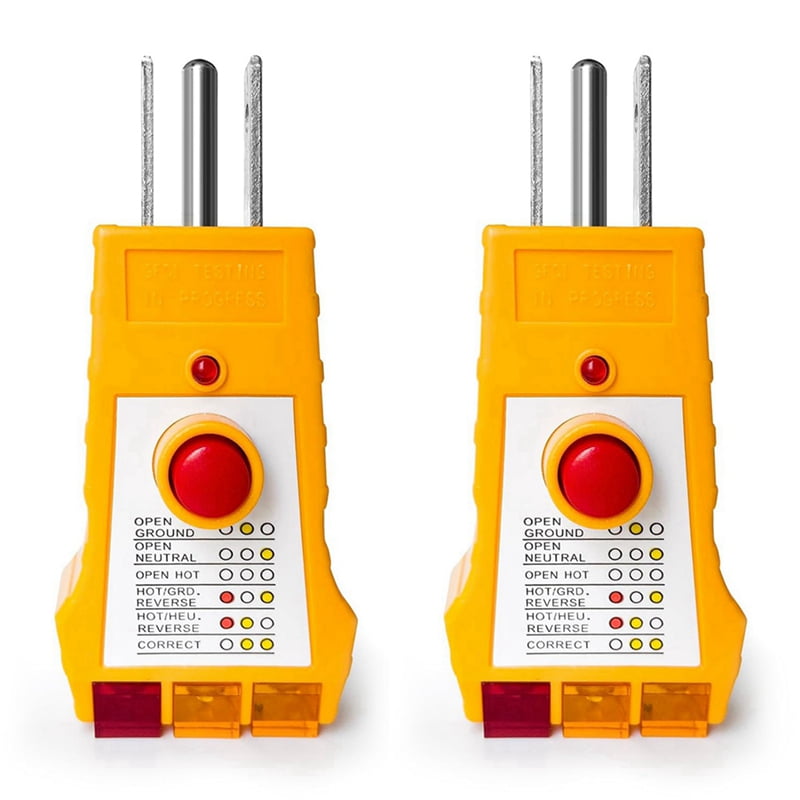 2X Outlet Tester for Grounding Products, Outlet Tester with GFCI, Electrical Receptacle Tester, Plug Tester,USplug