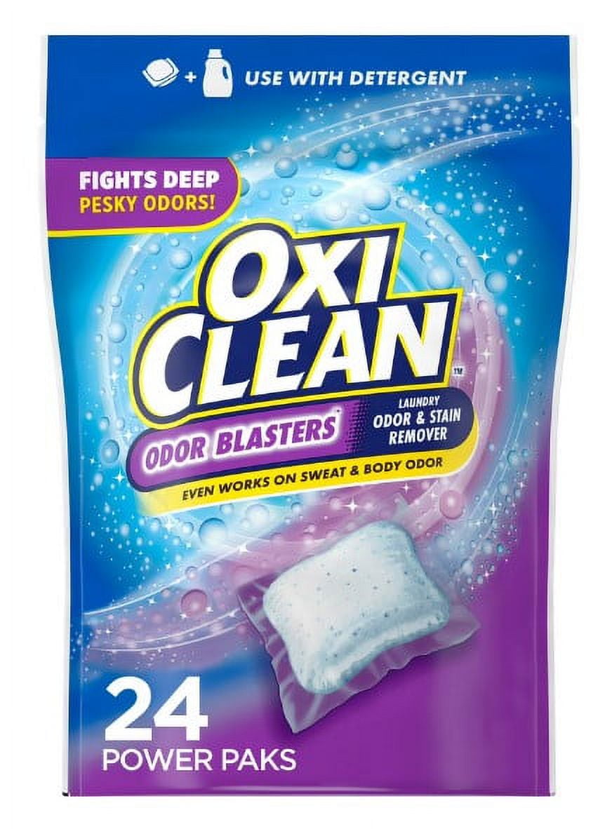 2X - OxiClean Odor Blasters Laundry Stain Remover Power Paks, 24 Loads 24 ct