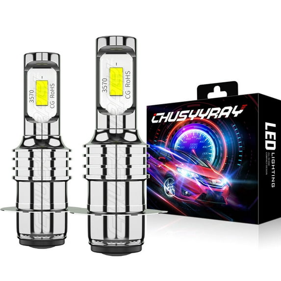 2X P15D LED Headlight H6 Bulbs Light 6000K Fit for Honda Rancher 350 4x4 2x4 ES 2000-2006