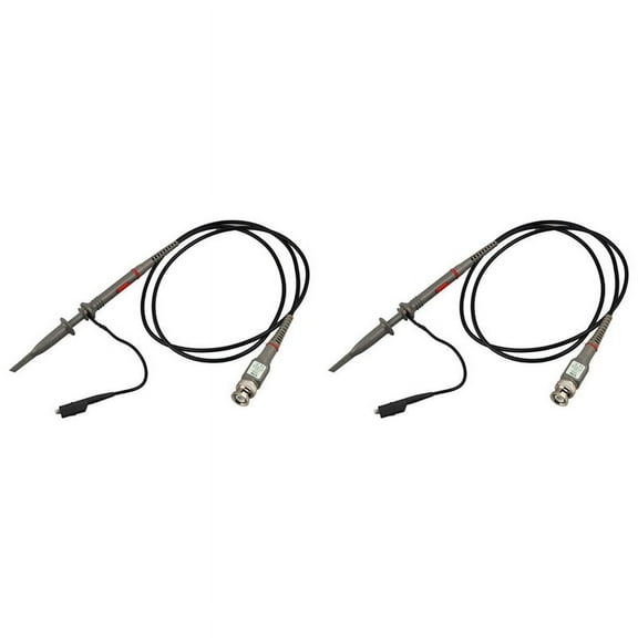 2X P6100 BNC Oscilloscope Probe 100MHz High Scope Analyzer Alligator Clip Probes Test Leads Probe