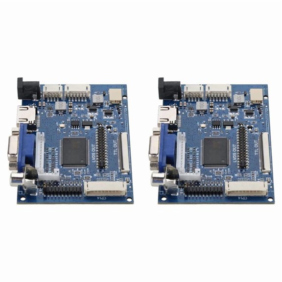 2X PCB800099 LCD Screen Car GPS Display LCD Driver Board -Compatible VGA AV to TTL RGB LVDS