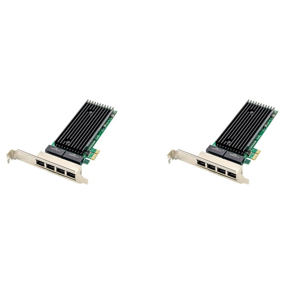 2X PCI-E 4 Port RJ45 Server 1X PCIe X1 82576 Chip 10/100/1000Mbps Lan Port Server Gigabit Network Card
