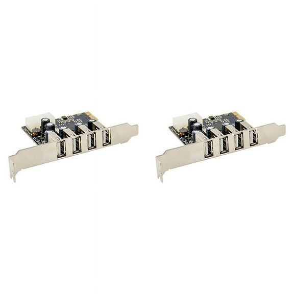 2X PCI-E to 4 Ports USB 2.0 Converter Card PCIE USB2.0 Adapter Card MCS9990 Chipset Allows Hot-Swapping USB Riser Card