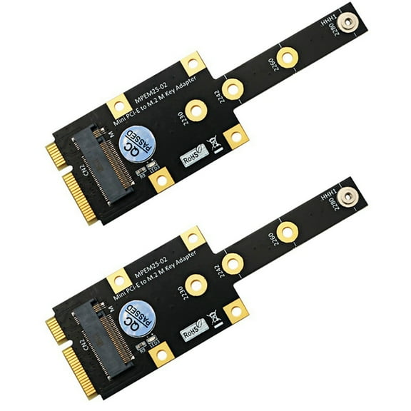 2X PCI-E to M.2 M Key Adapter Mini PCIExpress to NVME SSD Converter Riser Board Expansion Card for 2230 2242 2260 2280