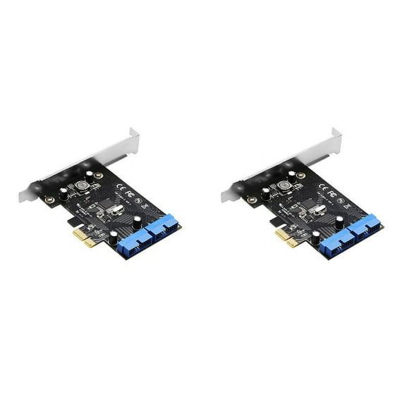 2X PCI Express USB 3.0 19 Pin Expansion Card PCIE 1X to 2 Ports USB 3 19 Pin Adapter Internal USB3 20Pin Hub Header