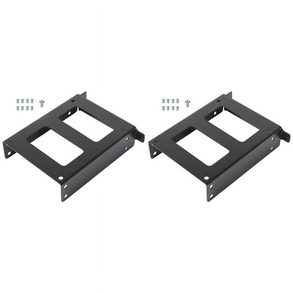 2X PCI Slot 2.5Inch IDE//SSD/HDD Rear Panel Mount Bracket Hard Drive Adapter Tray with Half-Height Profile Bracket,2 x Half-height PCI card slot 2.5-inch hard disk bracket,Black
