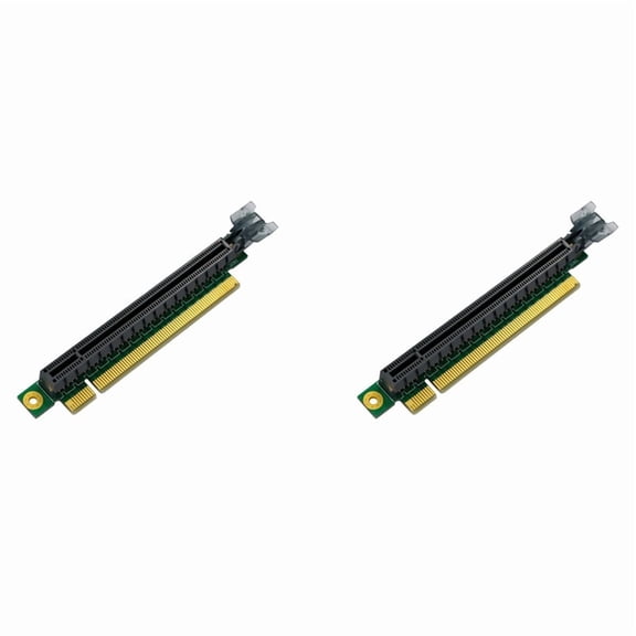 2X PCIE 16X Riser Card Adapter PCI Express 3.0 PCI-E to PCI-E 16X Slot Converter 90 Degree Connectors for 1U Server,2 x PCI-Express PCI-E 16x Riser Card,Green