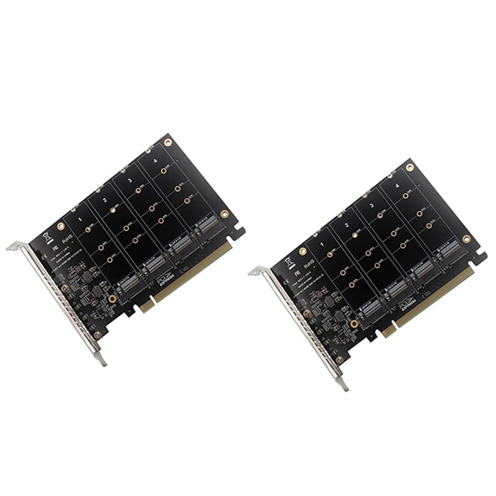 2X PCIE 4Port M.2 NVEM SSD Expansion Card Computer Motherboard Solid