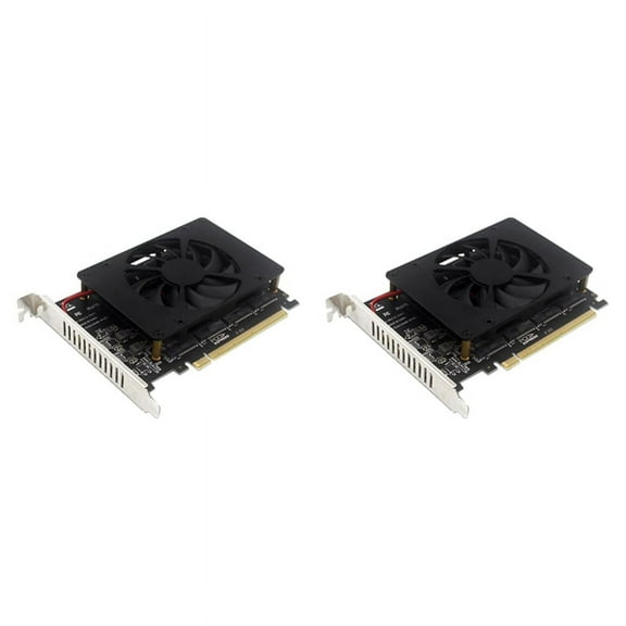 2X PCIEX16 NVME M2 MKEY SSD RAID Array Expansion Adapter Card Motherboard PCIE Split Card