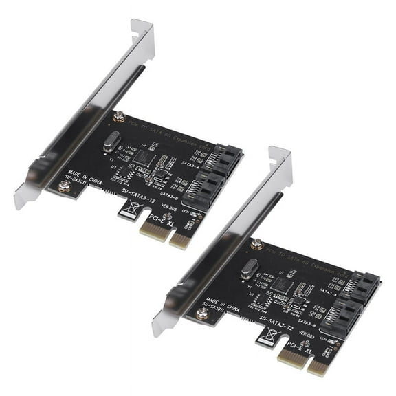 2X PCIe PCI Express to SATA3.0 2-Port III 6G Expansion Controller Card Adapter