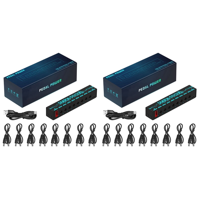 2X PEDAL POWER Guitar Pedal Power Guitar Effector Power Supply 8 Isolated DC Output Guitar Effect Pedal