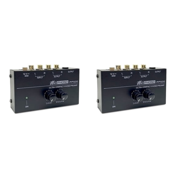 2X PP500 Record Player Preamplifier Vinyl Turntable Amplifier Preamplifier Turntable Volume Control Amplifier US PLUG