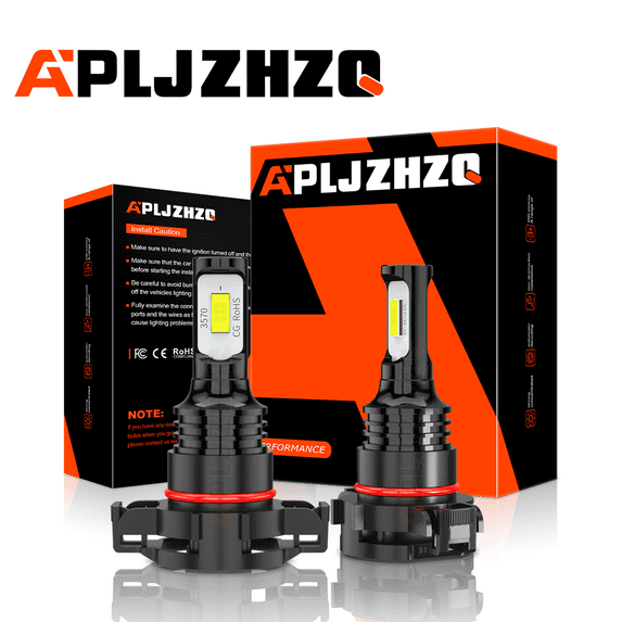 2X PS24W 5202 LED Fog Light Bulbs 6000K WHITE Fit GMC Sierra 1500 2500 3500