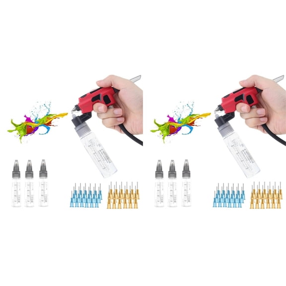 2X PT-AB Wash-Free Airbrush with Marker Rack for Models Painting Tool Quick Paint Change Hobby DIY Craft Tools