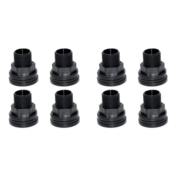 2X PVC Bulkhead Fitting Double Threaded Bulkhead Water Tank Connector for Rain Barrels Aquariums Water Tanks Tubs Pools