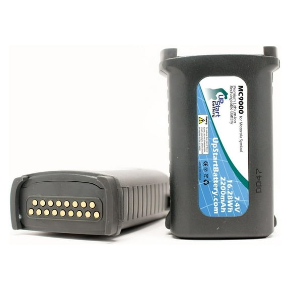 2X Pack - Symbol MC9090 Battery - Replacement for Symbol MC9060, MC9090-G, MC9000 Barcode Scanner Battery (2200mAh, 7.4V, Lithium-Ion) - Also Replaces 21-61261-01, 21-65587-01