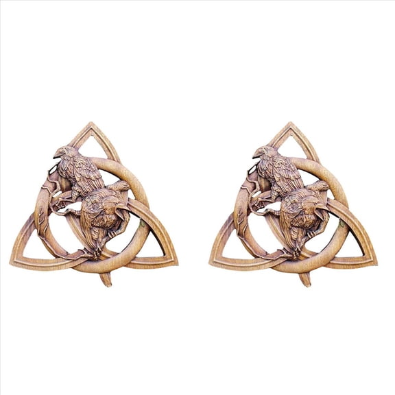 2X Pagan Gods Carving Heathen Rune Resin Wall Hanging Decor Garden Yard Statues Door Pendant