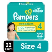2X - Pampers Swaddlers Baby Diapers Size 4 22-37 lbs