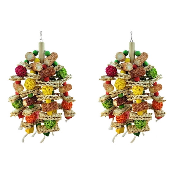 2X Parrot Toys Bird Toys Natural Corn Cob Bird Chew Toys for Small and Medium-Sized Macaws,African Grey,Cockatoos