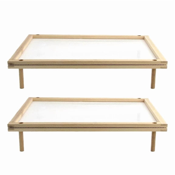2X  Pasta Drying Rack, Noodle Dryer Natural Wood Noodle Drying Rack with 4 Single Base Stick