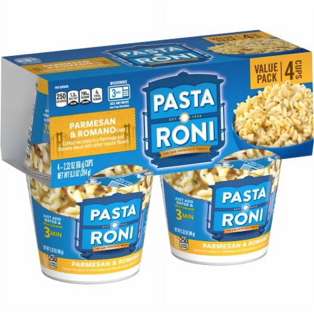2X-Pasta Roni Parmesan & Romano Pasta Cups - 2.32 oz - 4 ct