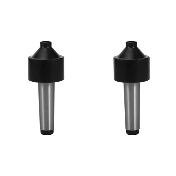 2X Pen Turning Lathe Live Mandrel Saver for Woodworking Morse Taper MT2 Liver Center,2 x Pen Live Mandrel Saver,Silver & black