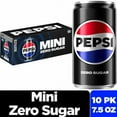 thumbnail image 1 of 2X - Pepsi Cola Zero Sugar Soda Mini Cans, 1 of 1