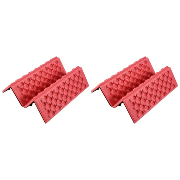 2X Personalized Folding Foam Waterproof Pad Chair Cushion Red+Black