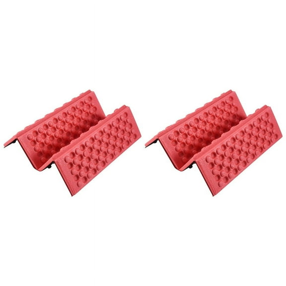 2X Personalized Folding Foam Waterproof Seat Pad Chair Cushion Red+Black,2pcs Chair Cushion,