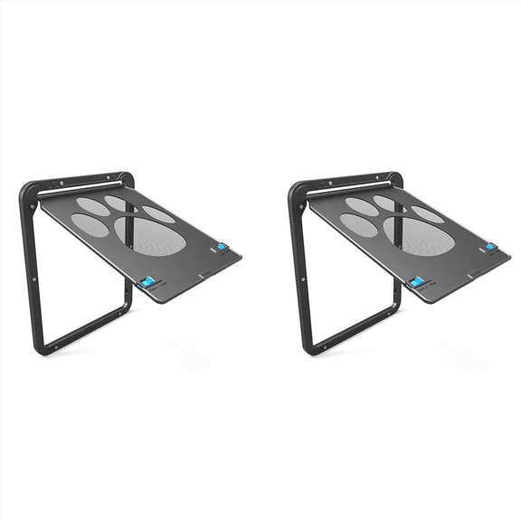 2X Pet Kitty Dog Door Flap Gate Opener Controlled Entry Electronic Screen Window Protector Wall Mosquito Net(Small)