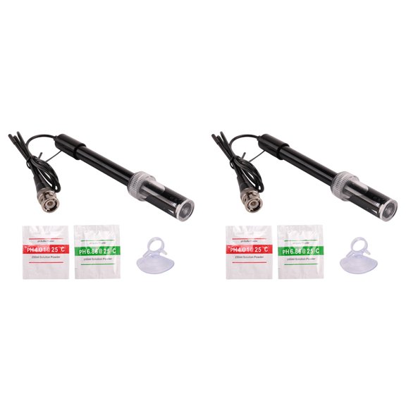2X Ph Replacement Probe Aquarium Laboratory Electrode Ph Meter Potential Test Bnc Q9 Connector