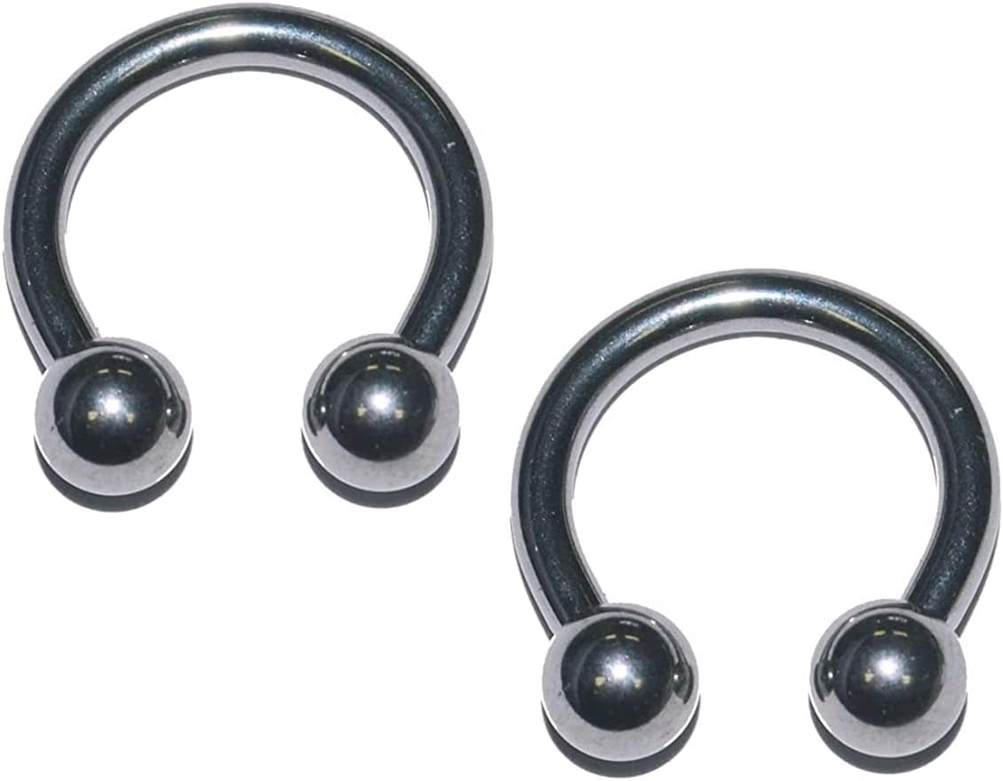 2X Pieces 10 Gauge 10G 316L Stainless Steel Circular Barbell Horseshoe 2x-pieces-10-gauge-10g-316l-stainless-steel-circular-barbell-horseshoe