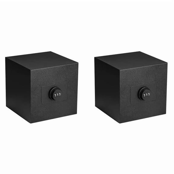 2X Piggy Bank for Adults, Stainless Steel Combination Reusable Safe, Metal Money Box with Combination Lock,2 x piggy bank,Black