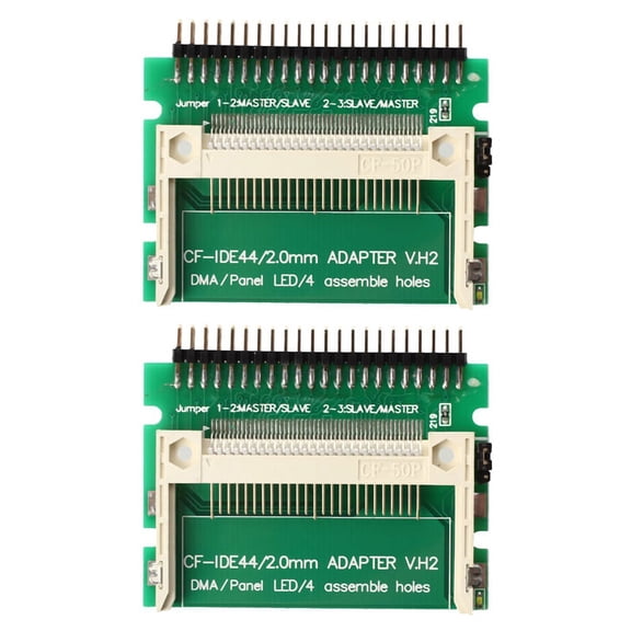 2X Pin-Bare Laptop 44-Pin Male IDE to Card Adapter,2 x 44 Pin Adapter Compact Flash CF,As shown