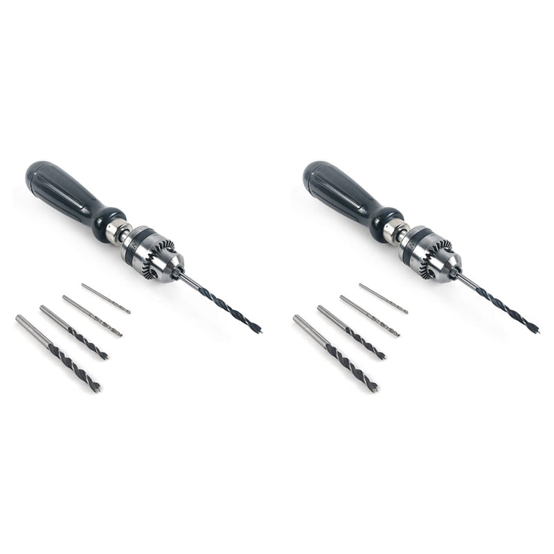 2X Pin Vise Hand Drill Bits, Mini Twist Drill Bits Set, for Woodworking  DIY Model Jewelry Walnut Amber