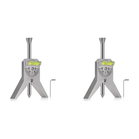 2X Pipe Center Finder with Centering for Measure Pipe Diameter over 0.5Inch and Up Pipe Center Punch Level,2 x Pipe Center Finder,Silver