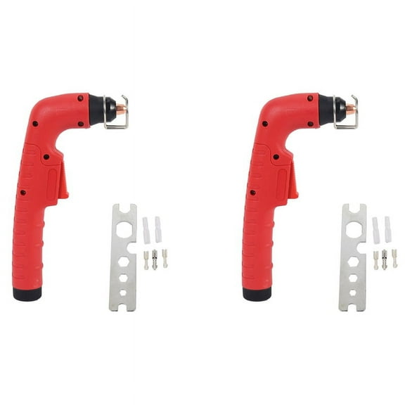 2X Plasma Torch S45 Head Air Cooled Cutting Torch Handle,2 x Cutting Torch 2 x Practical Wrench,Red