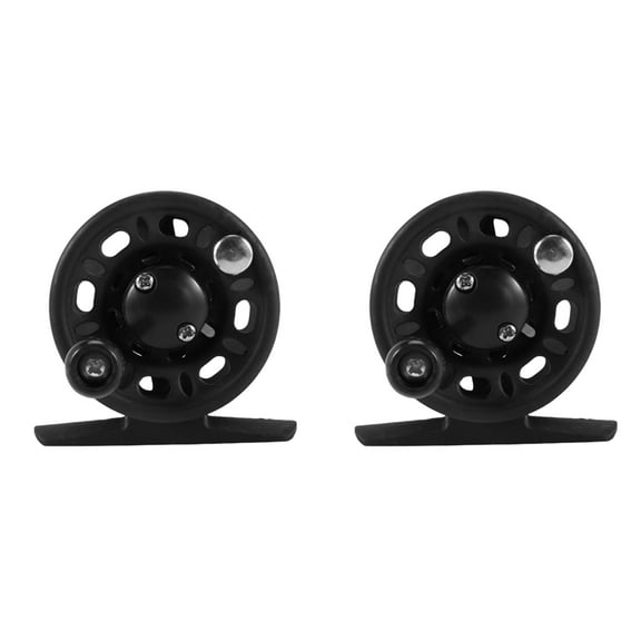 2X Plastic Fly Reel River Fishing Fly Fishing Stream Left / Right Exchange Possible (Reel Diameter 52 Mm)