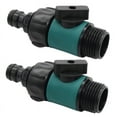 thumbnail image 1 of 2X Plastic Valve with 3/4 Inch Male Thread Quick Connector Car Wash Garden Irrigation Pipe Fittings Prolong, 1 of 5