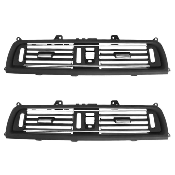 2X Plated Black Dashboard Central Air Conditioner Vent Grille Complete Assembly for 5 Series F10 F11 F18 64229209136
