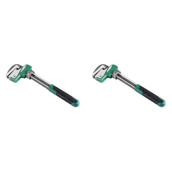 2X Plumbers Wrench F-Type Pipe Vise Wrench Multi-Functional Speed Wrench with Extension Right Angle,2 x adjustable wrench,As Shown