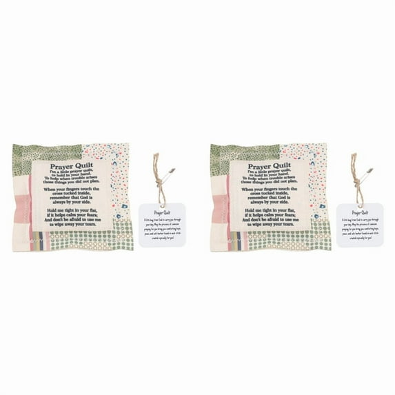 2X Pocket Prayer Quilt Individually Hand-Sewn Colorful Cozy Symbolist Poetry for Family