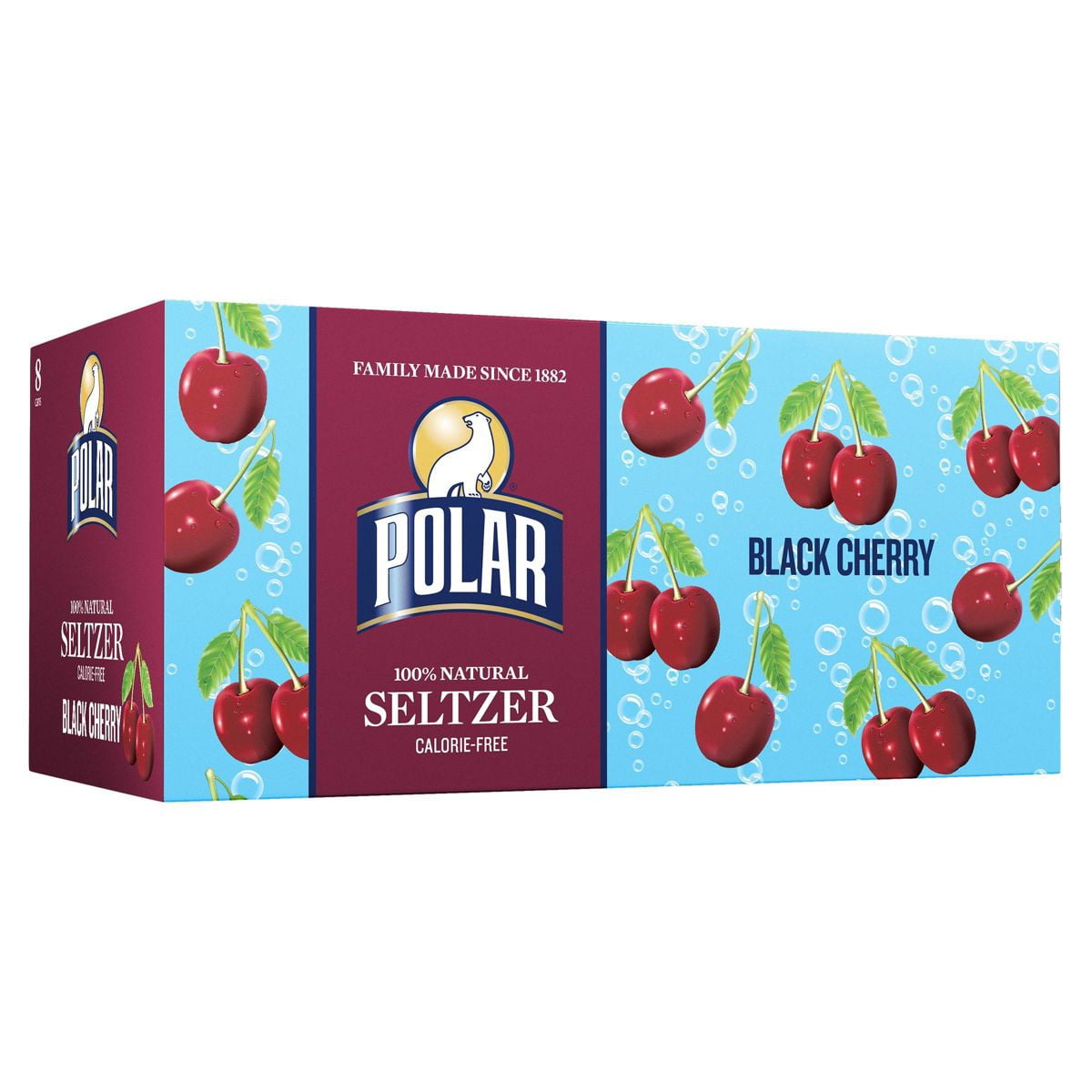 2X - Polar Black Cherry Seltzer Water - 8pk/12 fl oz Cans