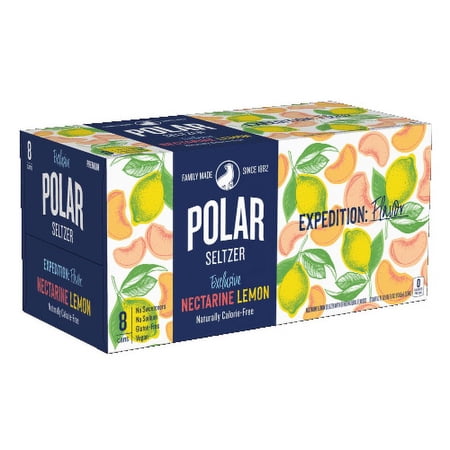 2X - Polar Lemon Nectarine Flavored Seltzer Water Cans